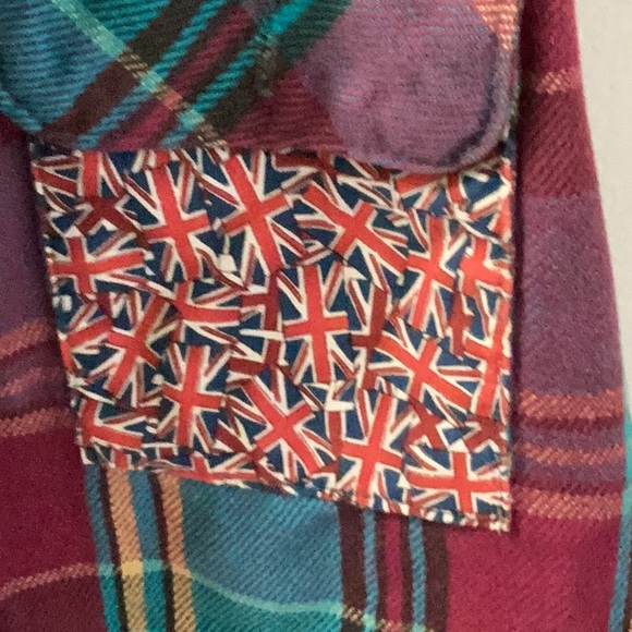 Vintage90s Rolling Stones tongue flannel vest - Picture 5 of 8